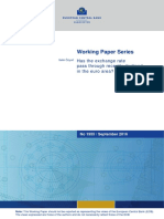 Working Paper Series: Has The Exchange Rate Pass Through Recently Declined in The Euro Area?