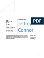 (Type The Documen T Title) : Jeffrey Connor