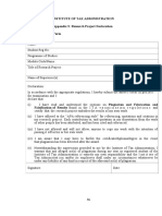 Institute of Tax Administration Appendix 3: Research Project Declaration Form