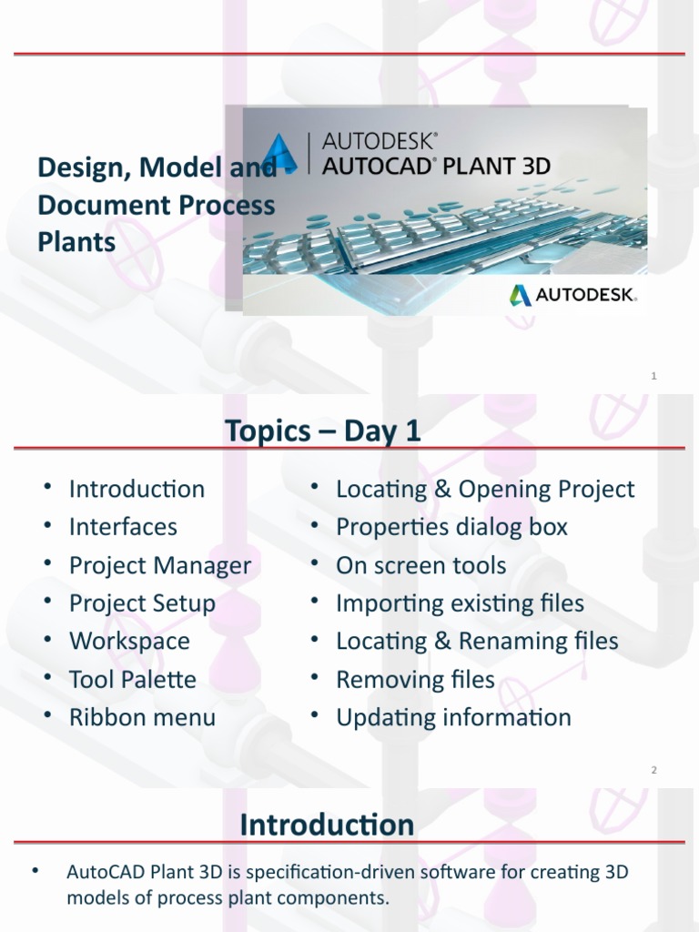 AutoCAD Plant 3D Training Guide | PDF | 3 D Computer Graphics | Auto Cad