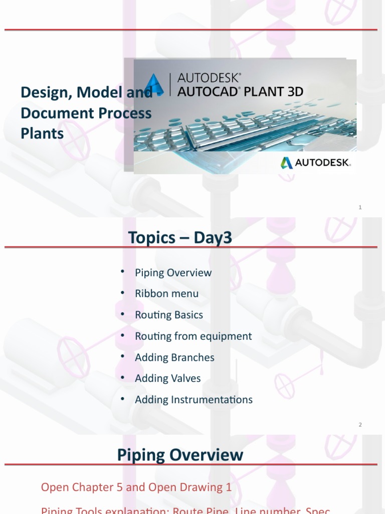 AutoCAD Plant 3D Piping Tutorial | PDF | Pump | Valve