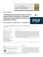 Penta Uorophenylammonium Tri Ate (PFPAT) Catalyzed Facile Construction of Substituted Chromeno (2,3-d) Pyrimidinone Derivatives and Their Antimicrobial Activity