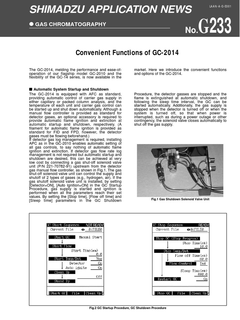 GC-2014 Automatic Startup & Shutdown Features | PDF | Gas ...