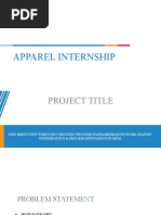 APPAREL INTERNSHIP at SSAL 1