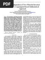 Download A New Configuration of Two-Wheeled Inverted Pendulum A Lagrangian-Based Mathematical Approach by CyberJournals Multidisciplinary SN46243576 doc pdf