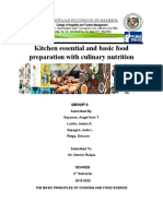 Kitchen Essential and Basic Food Preparation With Culinary Nutrition