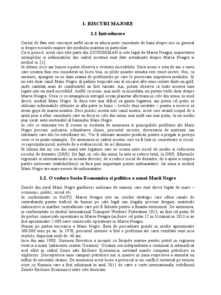 Riscuri Majore. Managementul Riscului - RO | PDF