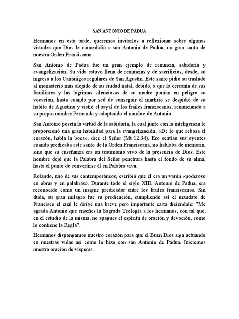 San Antonio de Padua PDF