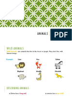 Animals: Grade 1 English