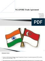 INDIA - SINGAPORE Trade Agreement: Submitted By: D. Sravan 1804305009 2 Semester Mba (Itlm)