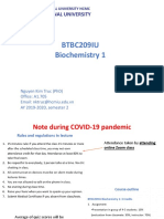 BTBC209IU Biochemistry 1: International University