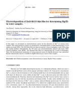 Electrodeposition of ZnO-RGO thin film for determining Hg(II)