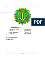 Makalah Validasi Dan Kualifikasi Dalam Industri Farmasi S1 Farmasi 2B