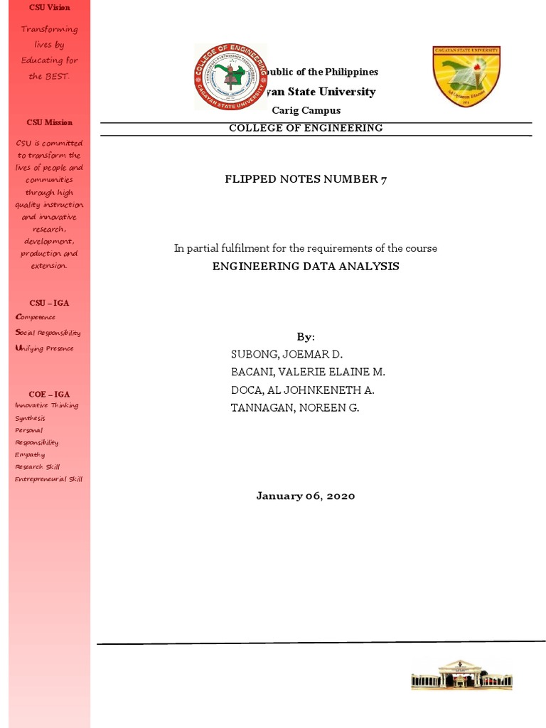 Engineering Data Analysis Guide | PDF | Confidence Interval | Standard ...