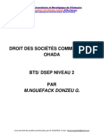 Cours de Droit Des Sociétés Commerciales M. NGUEFACK PDF