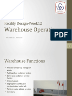 Facility Design-Week12: Warehouse Operation