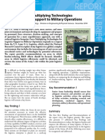 Force Multiplying Technologies For Logistics Support To Military Operations