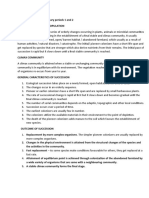 Ecological Succession and Population Dynamics