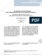 De La Luz de Roma Al Oro de Florencia.: Luz y Legitimación Histórica en Los Humanistas Italianos