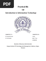 Practical File Of: Introduction To Information Technology