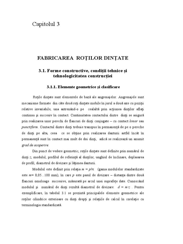 3 Fabricare Roti Dintate | PDF