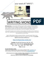 Writing Mondays Flyer