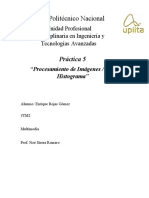 IPN UPIITA Práctica 5 Histograma