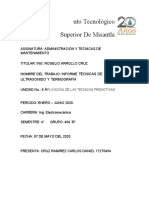 U-6 Informe Técnicas de Ultrasonido y Termografía Cruz Ramirez Carlos Daniel 604B