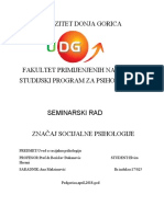 Seminarski Rad Socijalna Psih