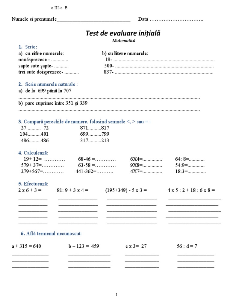 3 Test Initial Mate | PDF