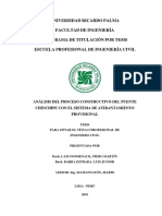 Análisis del proceso constructivo del puente Chinchipe con atirantamiento provisional