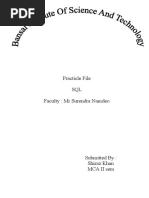 Practicle File SQL Faculty: MR Surendra Namdeo