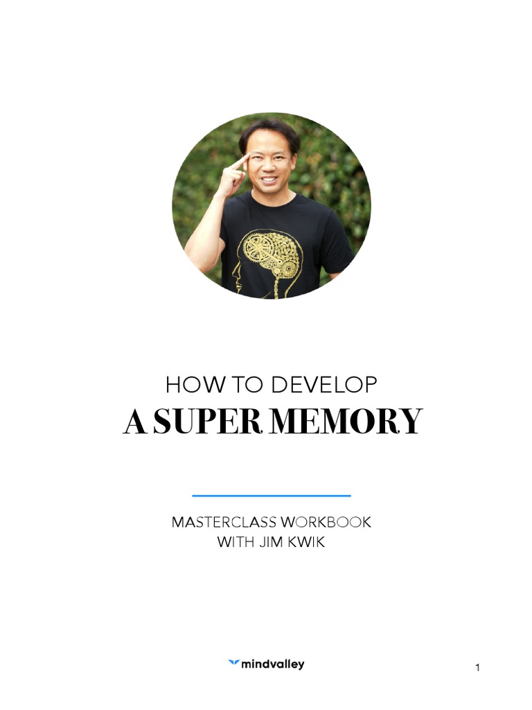 Super Memory Masterclass Workbook | PDF
