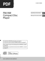 Fm/Am Compact Disc Player: Operating Instructions Manual de Instrucciones