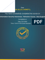 Information Security Awareness - Refresher Course - Non-English - Completion - Certificate