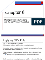 Making Investment Decisions With The Net Present Value Rule