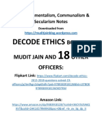 Mudit Jain Fundamentalism Secularism Notes PDF