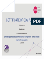 Climate-Related Reporting Accountants - Completion Certificate