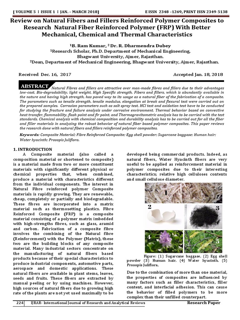 Review On Natural Fibers and Fillers Reinforced Polymer Composites ...
