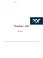 Analysis of Data Session 1