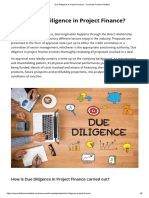 Due Diligence in Project Finance - Corporate Finance Institute