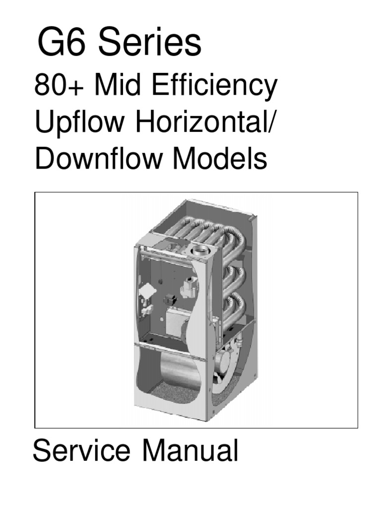 Nordyne Furnace "g6 Series" Service Manual | PDF | Furnace | Duct (Flow)