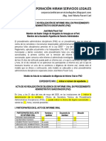 Modelo Acta de No Realización de Informe Oral en Pad - Autor José María Pacori Cari