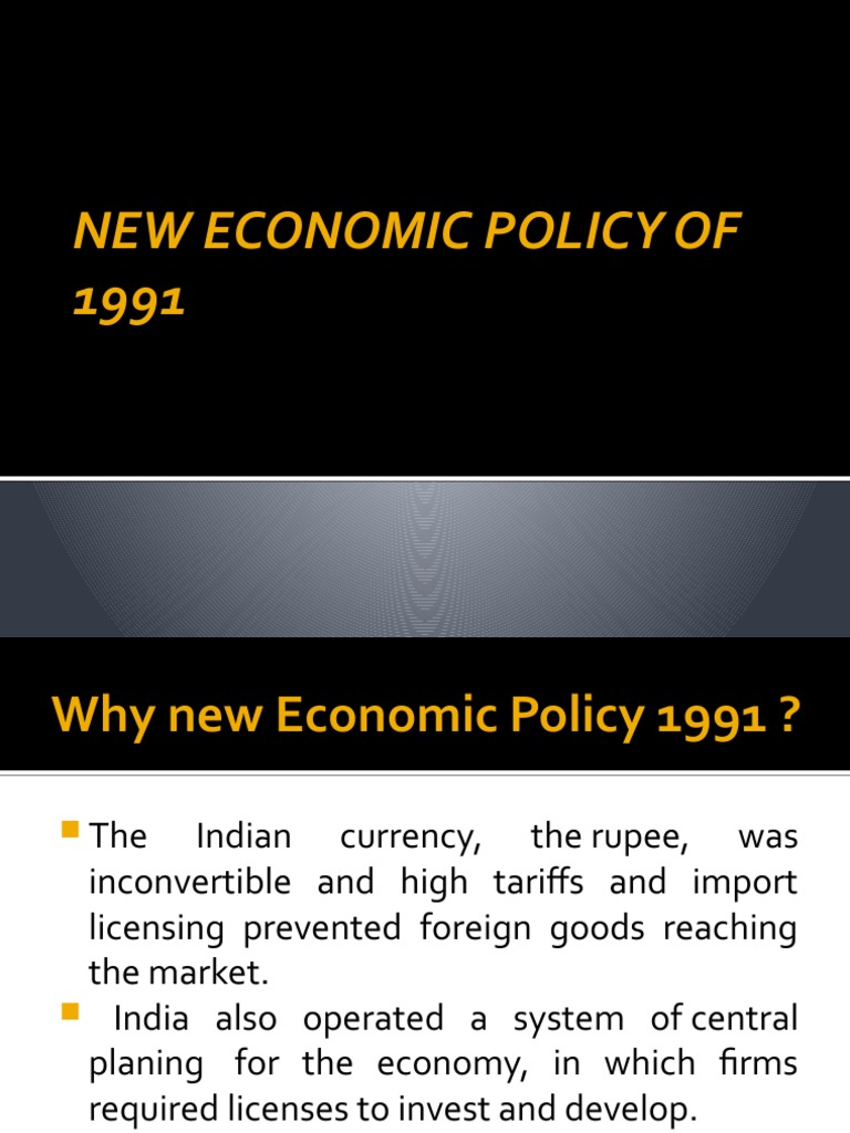 India's 1991 Economic Policy Shift | PDF | Economic Policy | Foreign ...