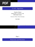 CS 473: Algorithms: Chandra Chekuri Chekuri@cs - Illinois.edu 3228 Siebel Center