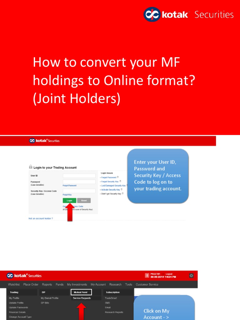How To Convert Your MF Holdings To Online Format? (Joint Holders) | PDF