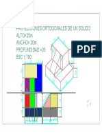 Proyecciones Ortogonales de Un Solido ALTO 25m ANCHO 30m Profundidad 35 ESC:1:700