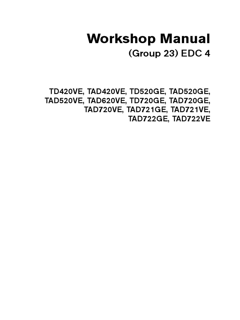Workshop Manual: (Group 23) EDC 4 | PDF | Nut (Hardware) | Electrical ...