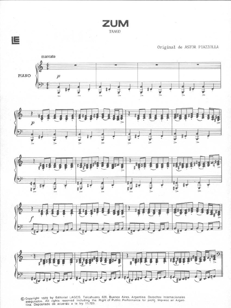 Zum-Astor Piazzolla | PDF
