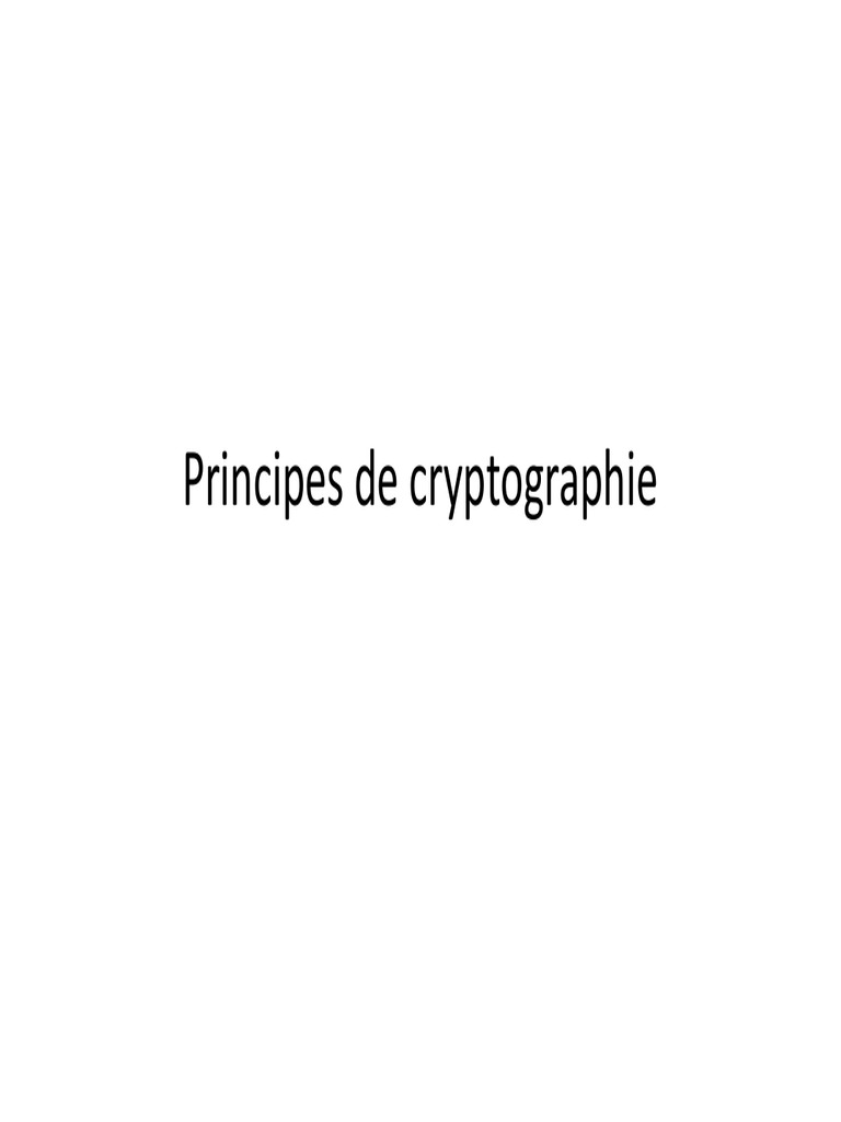 4 - (Cours) Principes de La Cryptographie | PDF | Certificat ...